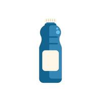 Blue plastic detergent bottle with blank label for your design vector