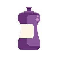 Purple plastic detergent bottle with blank label for your design vector