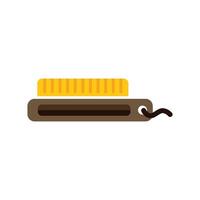 Pocket comb with label hanging using string for salon and barber shop vector