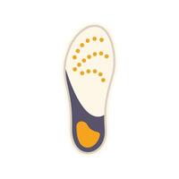 Orthopedic insole providing arch support for comfortable walking vector