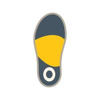 Orthopedic insole showing arch support areas icon vector