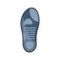 Footprint showing sole of shoe with different patterns vector