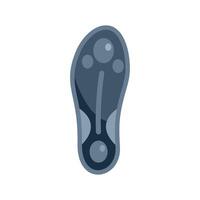 Orthopedic insole showing bottom view for flat foot correction vector