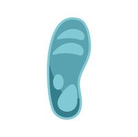 Human footprint showing shape and texture vector