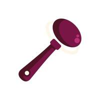 Purple baby rattle making sound while shaking vector