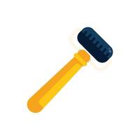Lint roller removing pet hair with adhesive sticky paper vector