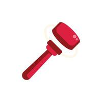 Red rattle making sound with moving ring vector