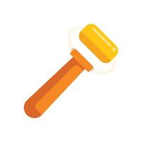 Jade roller massager is laying on a white background vector