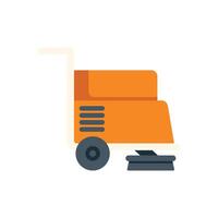Professional cleaning equipment floor polisher machine icon vector