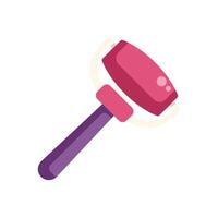 Lint roller removing dust from clothes with sticky roller surface vector
