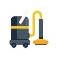 Modern vacuum cleaner cleaning dust using brush attachment vector