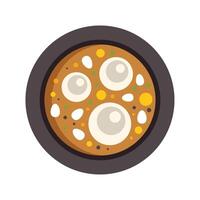 Delicious traditional three dumpling soup served in bowl vector