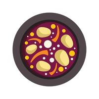 Delicious brazilian feijoada served on the table vector