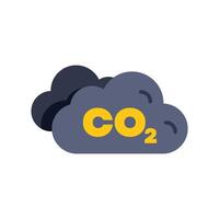 Dark cloud showing increasing co2 emissions pollution problem vector