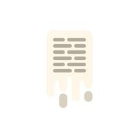 White paper is melting with dripping letters concept of disappearing information vector