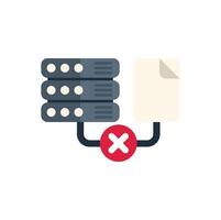 Database server down with file transfer being denied vector