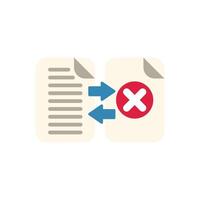 Data erasing moving to trash file removing deleting files from computer folder vector