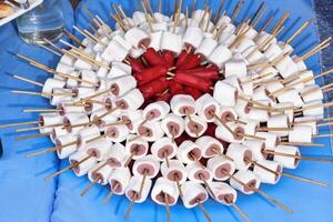 hotdog with marshmallow photo