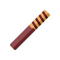 Chocolate stick biscuit showing creamy filling vector