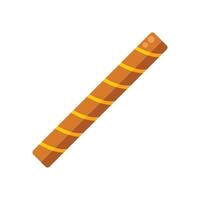 Chocolate wafer roll isolated on white background vector