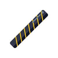Black and yellow vape pen with button firing lying diagonally isolated on white background vector