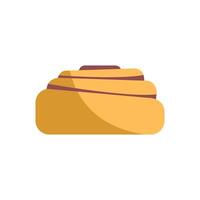 Delicious cinnamon roll pastry showing swirls of dough and filling vector