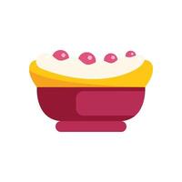 Banana split sundae dessert in bowl with whipped cream and cherries vector