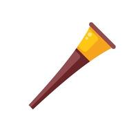 Long medieval horn announcing special event vector