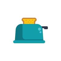 Modern toaster toasting a single slice of bread icon vector