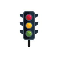 Traffic light showing green yellow and red signals vector