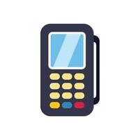 Modern pos terminal accepting contactless payment vector