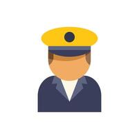 Security guard is posing in uniform vector