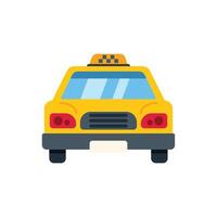 Simple icon of a yellow taxi cab waiting for passengers vector
