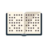 Open braille book spreading knowledge and accessibility vector