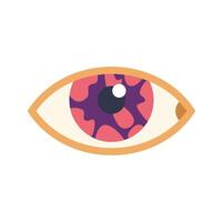Human eye showing symptoms of conjunctivitis infection vector