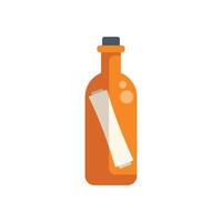 Message in a bottle floating on the sea of communication vector