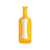 Message in a bottle floating on a white background vector