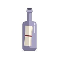 Message in a bottle floating on the ocean waves of time vector
