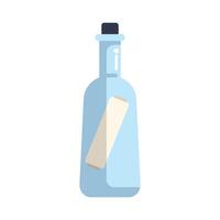 Message in a bottle floating on the ocean waiting to be discovered vector