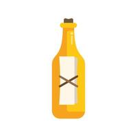 Message in a bottle sending a message on the ocean waves vector