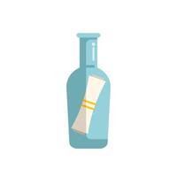 Message in a bottle floating on the ocean of time vector