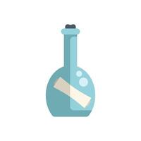 Message in a bottle floating on the sea sending a note of hope and love vector