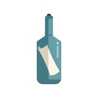 Message in a bottle floating on the ocean of time vector