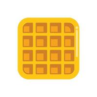 Delicious square waffle with syrup dripping down the side vector