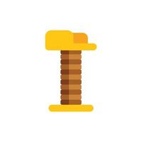 Cat scratching post providing hours of entertainment for feline friends vector