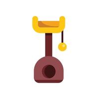 Cat tree scratching post providing hours of fun for your feline friend vector