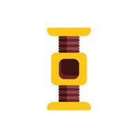 Yellow cat tree with scratching posts for playing vector