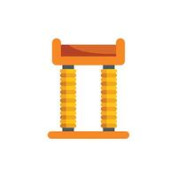 Cat scratching post with two scratching columns and a lying place on the top vector
