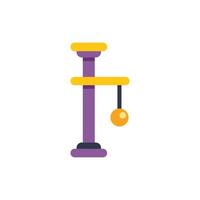 Cat scratching post with hanging ball for playful cats vector