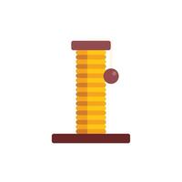 Tall scratching post with hanging ball for playful cats vector